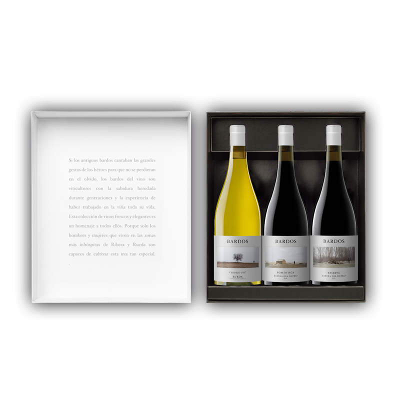 Estuche Bardos 3 botellas (Verdejo – Romántica - Reserva)