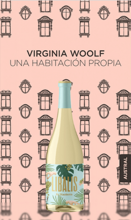 Vino blanco Libalis White y Una habitación propia de Virginia Wolf